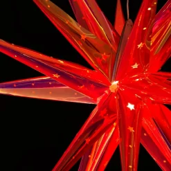 LED-Hängesterne 18 Spitzen inklusive Fernbedienung, Timer- und Dimmfunktion Rot-Vintagehaus Lampen Online