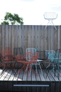 Metallstuhl Outdoor/Indoor Industrial Tulum Wire in türkis inkl. Kissen-Vintagehaus Clearance