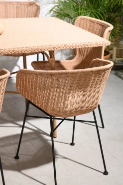 Outdoor Esstisch 210/100 Cabana PE-Rattan/Alu-Vintagehaus