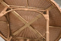 Outdoorset Rattan Bistrotisch 80 Ø + 2 Bistro Stühle Cabana PE/Alu-Vintagehaus Discount