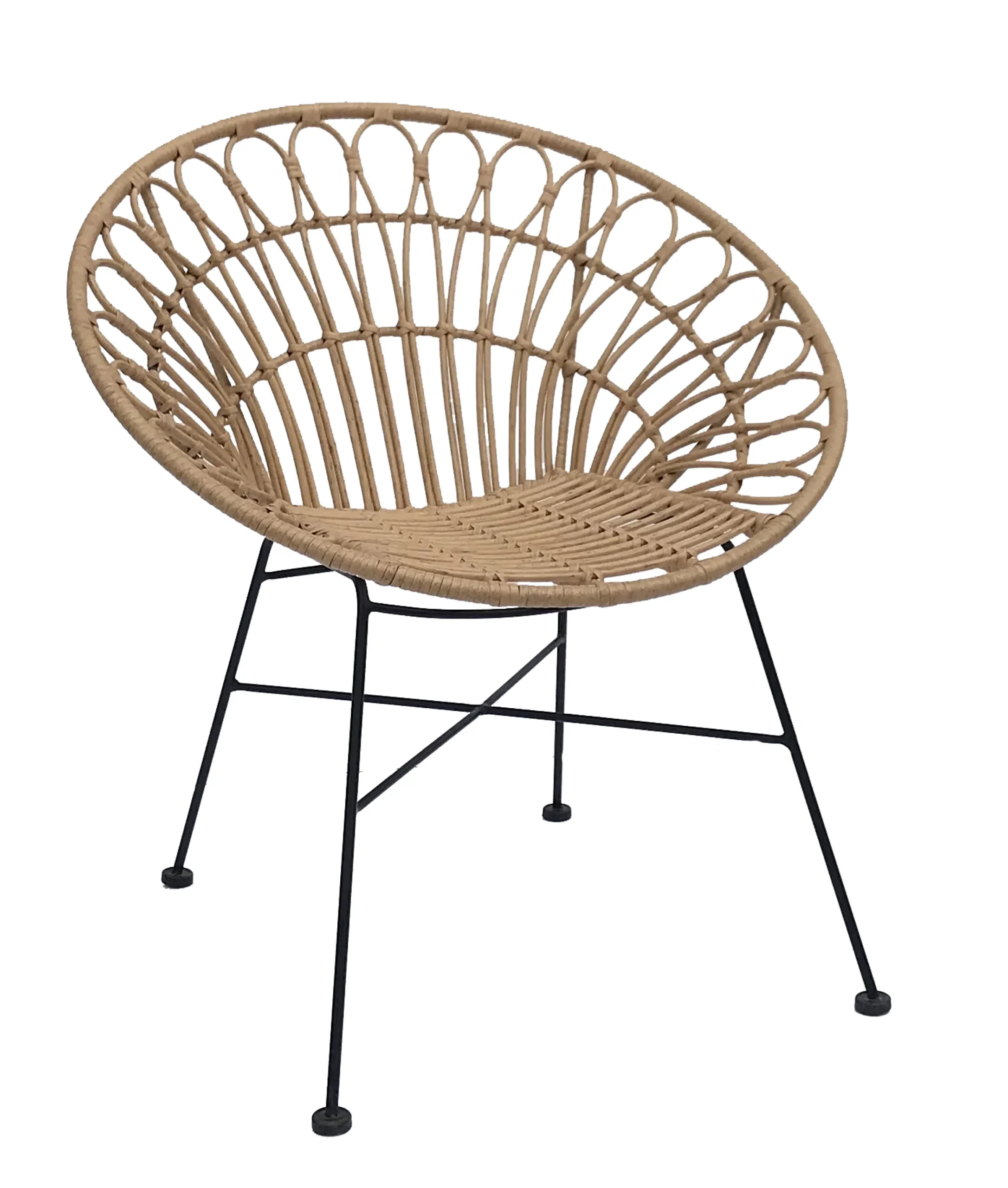 Rattansessel Hacienda PE-Rattan Peacock In/Outdoor Natur-Vintagehaus Hot