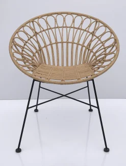 Rattansessel Hacienda PE-Rattan Peacock In/Outdoor Natur-Vintagehaus Hot
