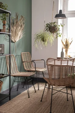 Rattanstuhl Esszimmerstuhl Hacienda Vela PE-Rattan In/Outdoor Natur-Vintagehaus Outlet