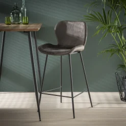 Retro Barhocker Barstuhl Velvet Samt Anthrazit-Vintagehaus Sale