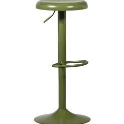 Retro Barhocker Monochrome Metall höhenverstellbar Grün-WOOOD Online