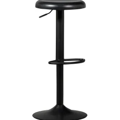 Retro Barhocker Monochrome Metall höhenverstellbar Schwarz-WOOOD Outlet