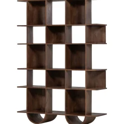 Retro Bücherregal Standegal Raumteiler Sinne Mangoholz-WOOOD Hot