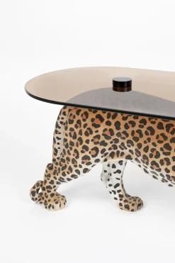 Retro Beistelltisch Couchtisch Dope As Hell Panther Rauchglasplatte-Bold Monkey Sale