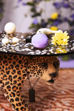 Retro Beistelltisch Couchtisch Dope As Hell Panther Rauchglasplatte-Bold Monkey Sale