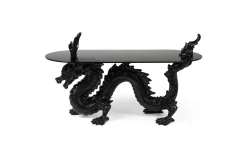 Retro Beistelltisch Couchtisch Dragonized Rauchglasplatte-Bold Monkey Outlet
