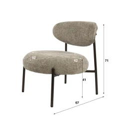 Retro Cocktailsessel Round in Cargo Sand-Vintagehaus Hot