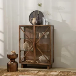 Retro Couchtisch Beistelltisch Frits Metall Bronze-WOOOD New