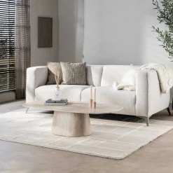 Retro Couchtisch Centro 135 Travertin Keramik Oval-Vintagehaus Online