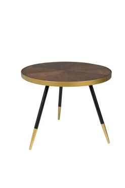 Retro Couchtisch Denise Beistelltisch Coffe Table Messing Brass Ø 60-Zuiver Online