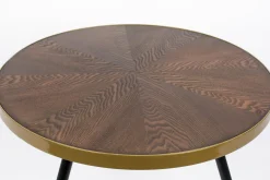 Retro Couchtisch Denise Beistelltisch Coffe Table Messing Brass Ø 60-Zuiver Online