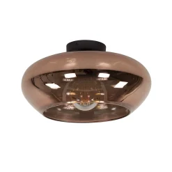 Retro Deckenlampe Elevate Glas rund in kupferfarben-Vintagehaus Lampen Best