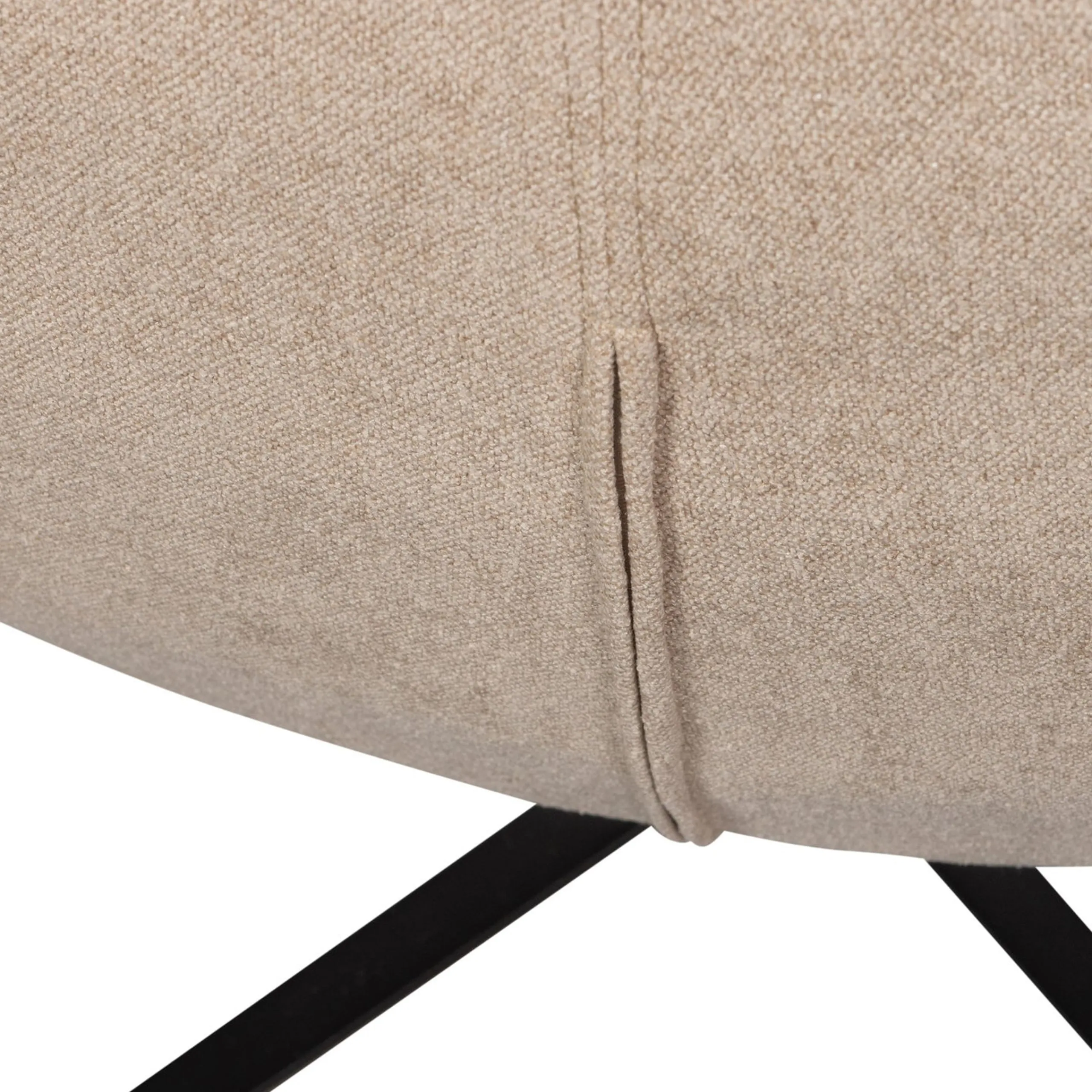 Retro Drehsessel Relaxsessel Maudi Stoff Naturfarben-WOOOD Hot