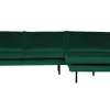 Retro Ecksofa Samt Rodeo 3-Sitzer Rechts oder Links 300/160 Grüner Wald Rechts-BePureHome Online