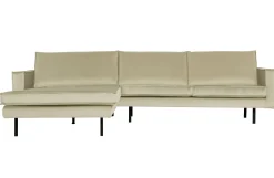 Retro Ecksofa Samt Rodeo 3-Sitzer Rechts oder Links 300/160 Pistazie Links-BePureHome Online