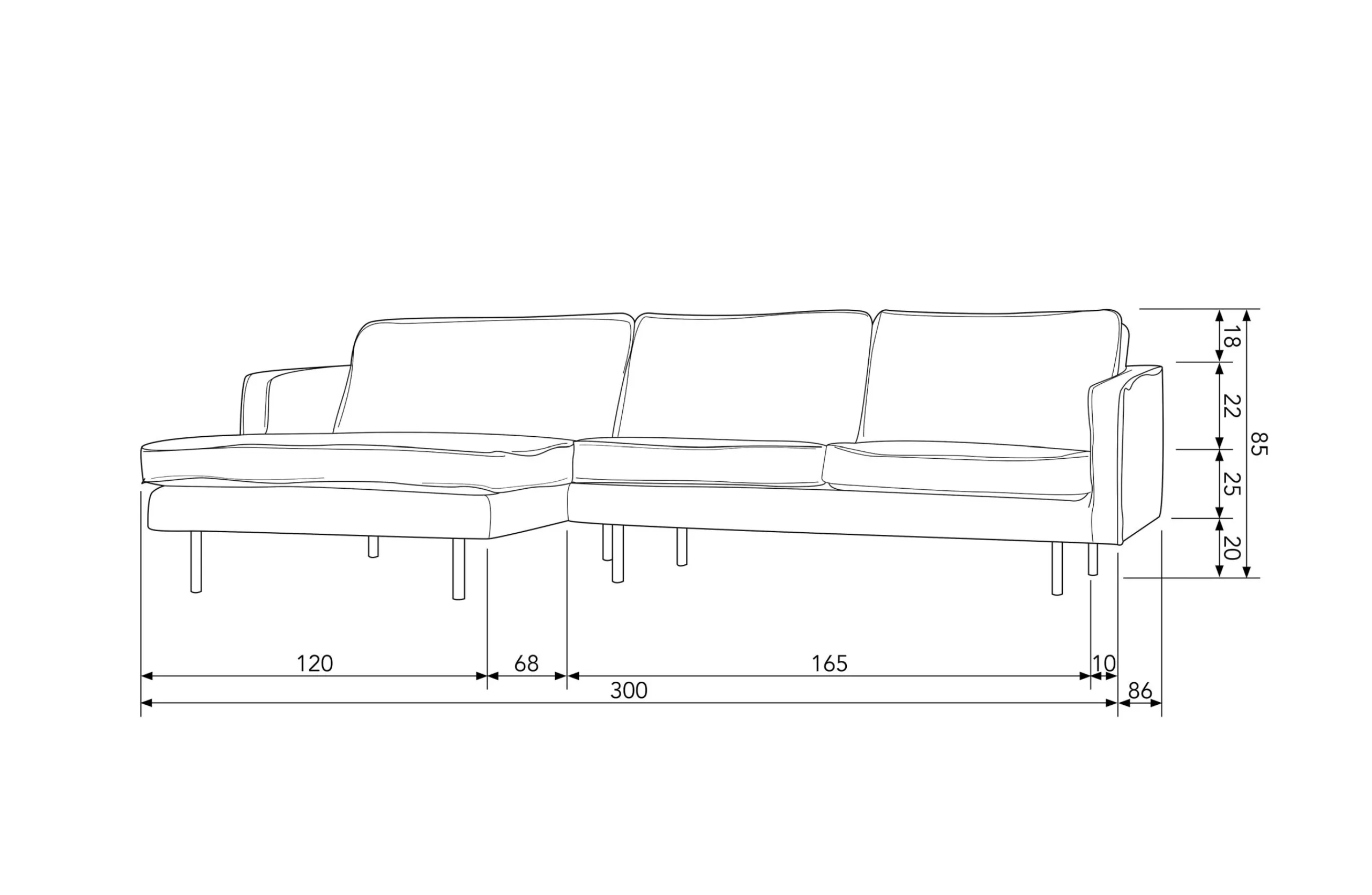 Retro Ecksofa Samt Rodeo 3-Sitzer Rechts oder Links 300/160 Pistazie Links-BePureHome Online