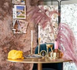 Retro Esstisch Hypnotising Metall Rund in Gold-Bold Monkey