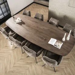 Retro Esstisch Konferenztisch Massivholz Arcadia Akazie Oval 300 cm-Vintagehaus