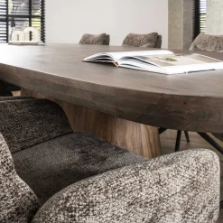 Retro Esstisch Konferenztisch Massivholz Arcadia Akazie Oval 300 cm-Vintagehaus