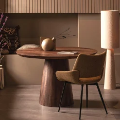 Retro Esstisch Limit Rund Mangoholz 130 cm-BePureHome Sale