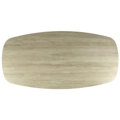 Retro Esstisch Romano 180 cm Travertin Keramik Spider-Gestell-Vintagehaus Hot