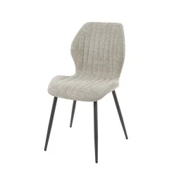 Retro Esstischstuhl Esszimmerstuhl Chevron Bouclé Sand-Vintagehaus Sale