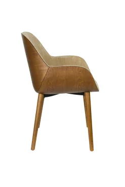 Retro Esszimmerstuhl Armlehnstuhl Taylor Holz Beige-DutchBone Outlet