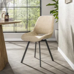 Retro Esszimmerstuhl Drehstuhl Swivel Sand-Vintagehaus Best