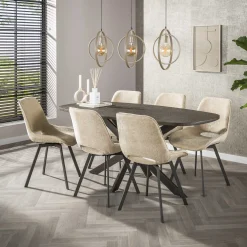 Retro Esszimmerstuhl Drehstuhl Swivel Sand-Vintagehaus Best