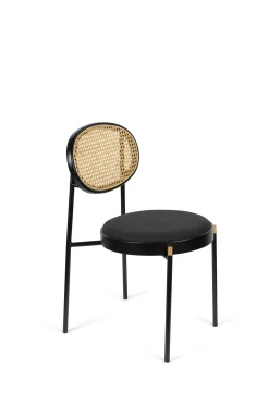 Retro Esszimmerstuhl 2er Set Rattan Don't Stop The Webbing Schwarz Buche-Bold Monkey