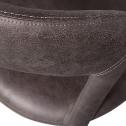 Retro Esszimmerstuhl Lederstuhl Noble Komplettbezug Kunstleder Anthrazit-WOOOD Hot