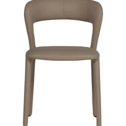 Retro Esszimmerstuhl Lederstuhl Noble Komplettbezug Kunstleder Sand-WOOOD New