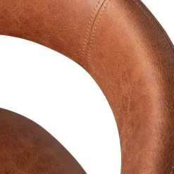 Retro Esszimmerstuhl Lederstuhl Noble Komplettbezug Kunstleder Cognac-WOOOD Online