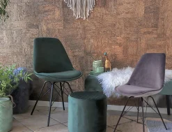 Retro Esszimmerstuhl Oslo Samt Grün-Vintagehaus Best