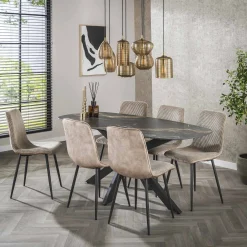 Retro Esszimmerstuhl Rib Breitcord Sand-Vintagehaus Hot