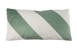 Retro Kissen Stripes in Grün-Weiß 60 cm-Vintagehaus Accessoires Online