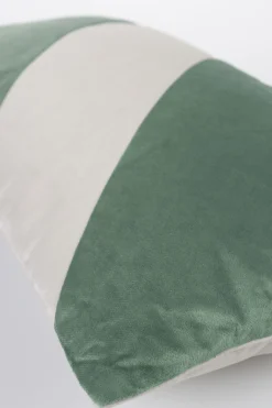 Retro Kissen Stripes in Grün-Weiß 60 cm-Vintagehaus Accessoires Online