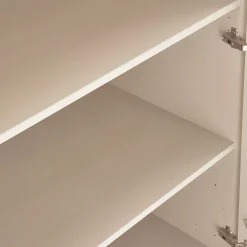 Retro Kleiderschrank Schlafzimmerschrank Rain in Beige mit fünf Böden-WOOOD Outlet