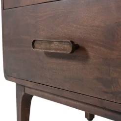 Retro Kommode Liya Mangoholz 3 Schubladen-WOOOD Hot