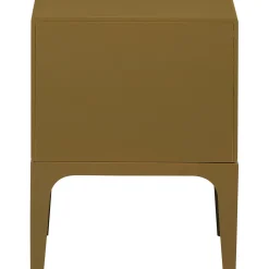 Retro Kommode Nachttisch Merge Olivgrün 2 Schubladen-WOOOD Online