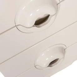 Retro Kommode Nachttisch Merge Beige 4 Schubladen-WOOOD Best