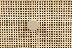 Retro Nachttisch Beistelltisch Amaya mit Rattangeflecht Beige-Vintagehaus Discount