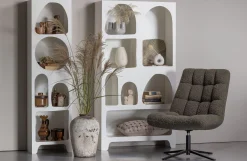 Retro Regal Organic Caz Kabinett Weiß Schmal 50 cm-WOOOD Clearance