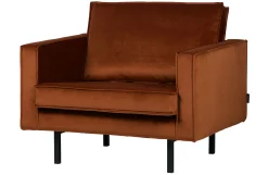 Retro Samtsessel Rodeo 1-Sitzer verschiedene Farben-BePureHome New
