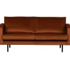 Retro Samtsofa Rodeo 2,5-Sitzer Rost-BePureHome Best