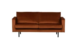 Retro Samtsofa Rodeo 2,5-Sitzer Rost-BePureHome Best